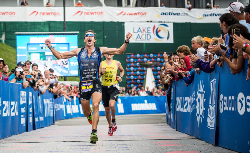 Triathlon finish line